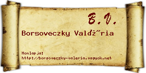 Borsoveczky Valéria névjegykártya